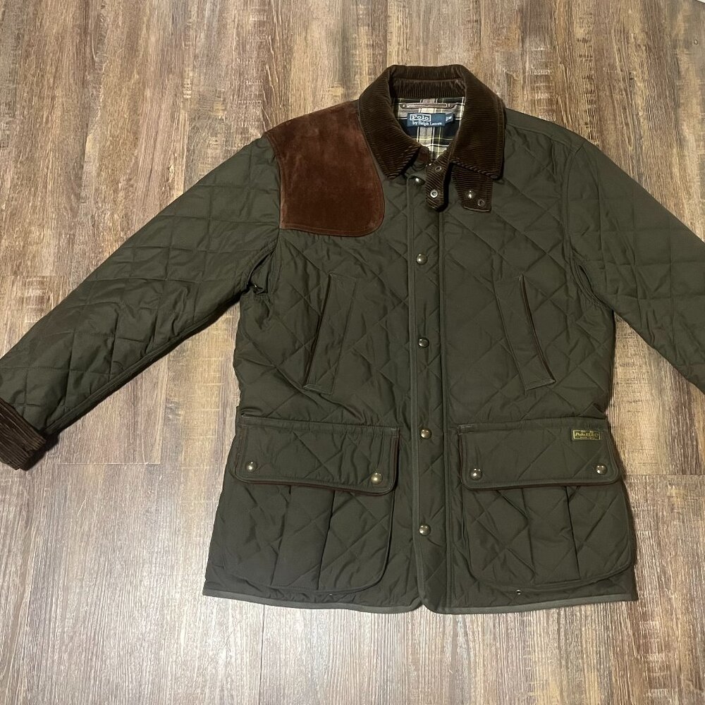 Ralph Lauren Polo Club Quilted Jacket - Olive Green - Men’s Medium